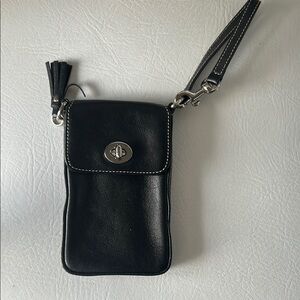 Coach Black Leather Phone Pouch or cigarette case vintage